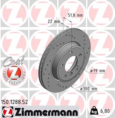 Передний тормозной диск Zimmermann 150128852