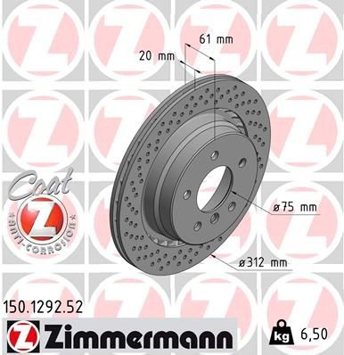 150129252 Zimmermann Дисковый тормоз