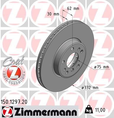 150129720 Zimmermann Диск тормозной передний