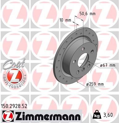 150292852 Zimmermann Дисковый тормоз