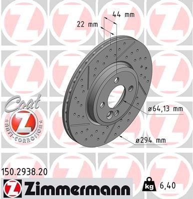 150293820 Zimmermann Диск тормозной передний