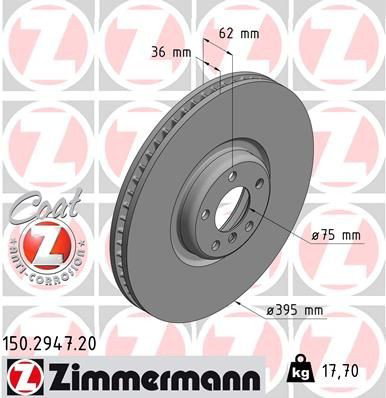150294720 Zimmermann Диск тормозной передний