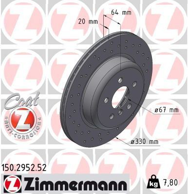150295252 Zimmermann Дисковый тормоз