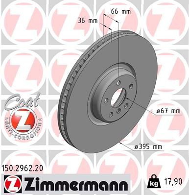 150296220 Zimmermann Диск тормозной передний