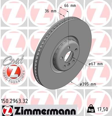 150296332 Zimmermann Диск тормозной передний