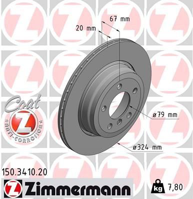 150341020 Zimmermann Дисковый тормоз