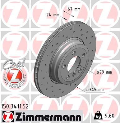 150341152 Zimmermann Дисковый тормоз