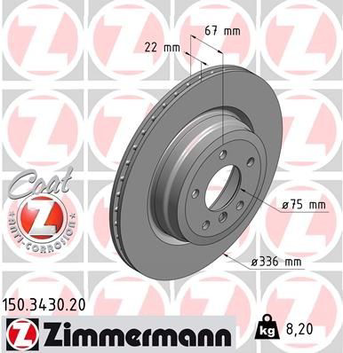 150343020 Zimmermann Дисковый тормоз