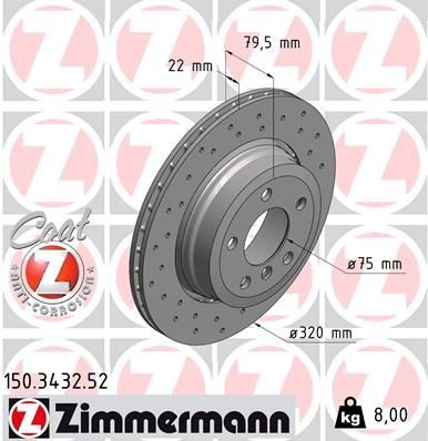 150343252 Zimmermann Дисковый тормоз