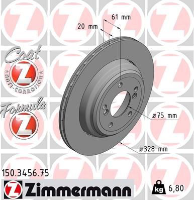150345675 Zimmermann Дисковый тормоз