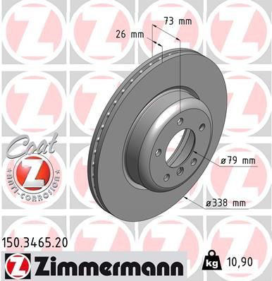 150346520 Zimmermann Диск тормозной передний
