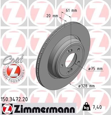150347220 Zimmermann Дисковый тормоз