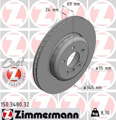 150348032 Zimmermann Дисковый тормоз