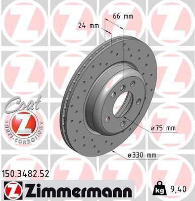 150348252 Zimmermann Диск тормозной передний
