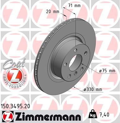150349520 Zimmermann Дисковый тормоз
