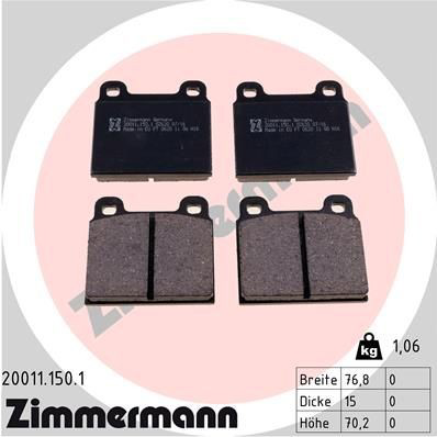 200111501 Zimmermann Колодки передние