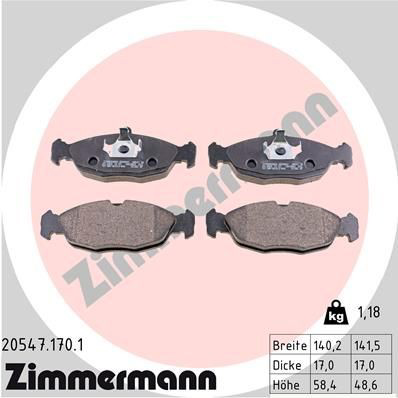 205471701 Zimmermann Колодки передние