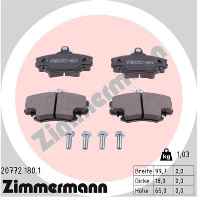 207721801 Zimmermann Колодки передние