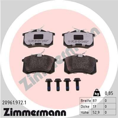 Задние дисковые колодки Zimmermann 209619721