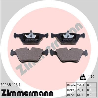 Передние тормозные колодки 209681951 Zimmermann