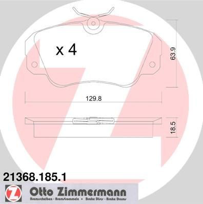 213681851 Zimmermann Колодки передние