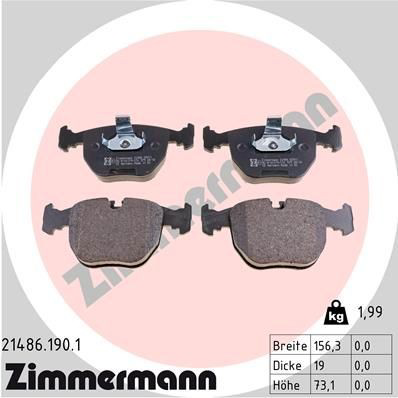 214861901 Zimmermann Колодки передние