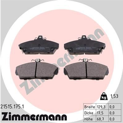 215151751 Zimmermann Колодки передние
