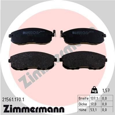 215611701 Zimmermann Колодки передние