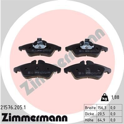 215762051 Zimmermann Колодки передние
