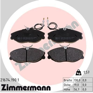 216741901 Zimmermann Колодки передние
