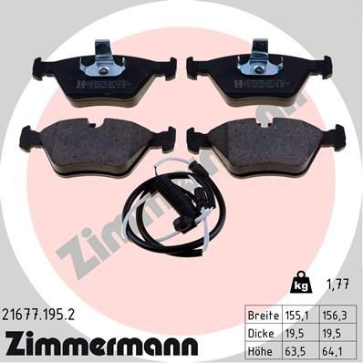 216771952 Zimmermann Колодки передние