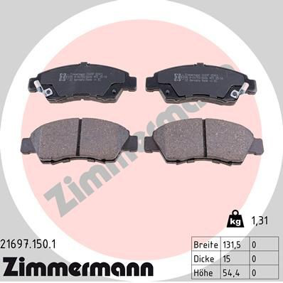216971501 Zimmermann Колодки передние