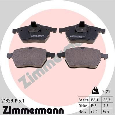218291951 Zimmermann Колодки передние