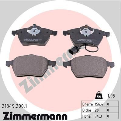 218492001 Zimmermann Колодки передние