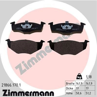 Тормозные колодки Zimmermann 218661701