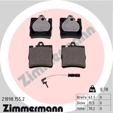 218981552 Zimmermann Колодки тормозные дисковые комплект