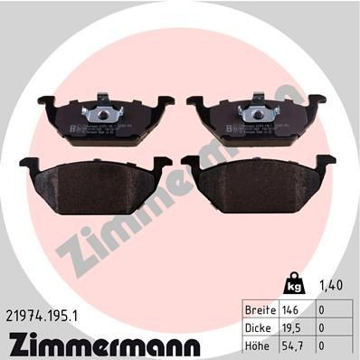 219741951 Zimmermann Колодки передние