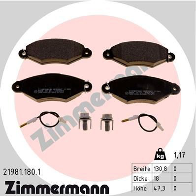 219811801 Zimmermann Колодки передние