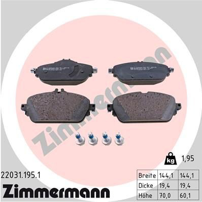 Колодки Zimmermann 220311951 цена, от 58.73 USD