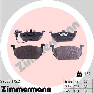 Колодки Zimmermann 220351752 цена, от 50.75 USD