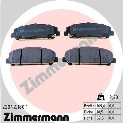 220421801 Zimmermann Колодки передние