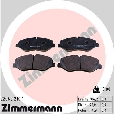 Тормозные колодки Zimmermann 220622101