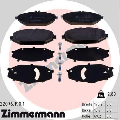 220761901 Zimmermann Колодки передние