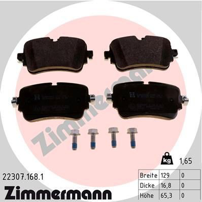 Купить 223071681 Zimmermann Колодки тормозные задние, дисковые