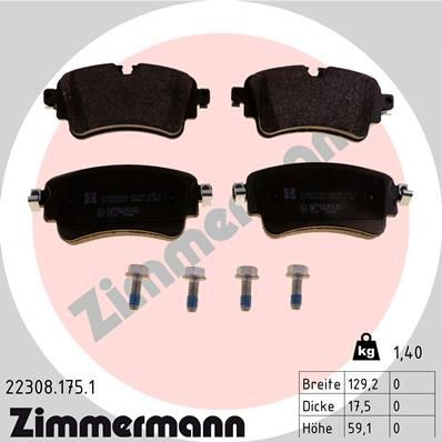 Задние дисковые колодки Zimmermann 223081751