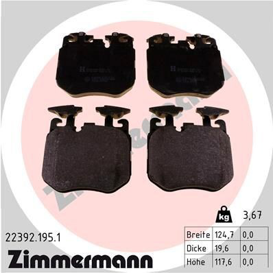 Тормозные колодки Zimmermann 223921951