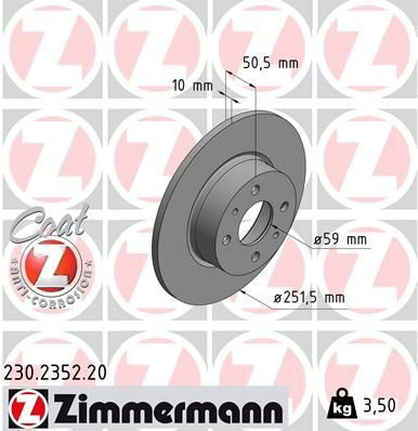 230235220 Zimmermann Дисковый тормоз