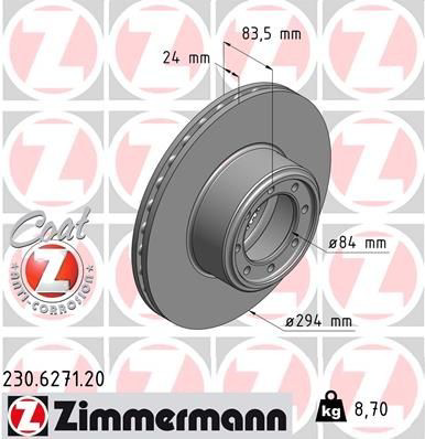230627120 Zimmermann Дисковый тормоз