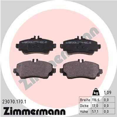230701701 Zimmermann Колодки передние