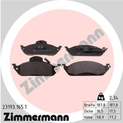 231931651 Zimmermann Колодки передние